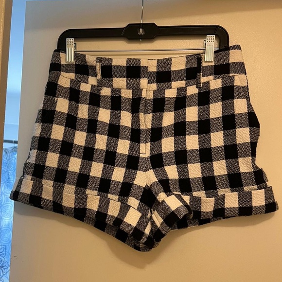 Veronica Beard Carito Checkered Shorts - Picture 1 of 5